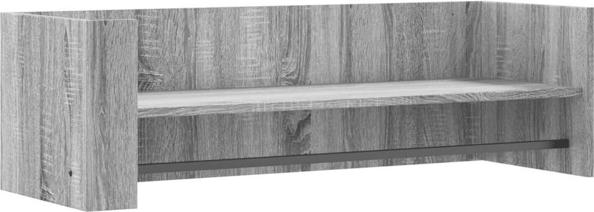 vidaXL Wandschap - 100x35x30,5 - cm - bewerkt - hout - grijs - sonoma - eikenkleurig grijs sonoma eiken