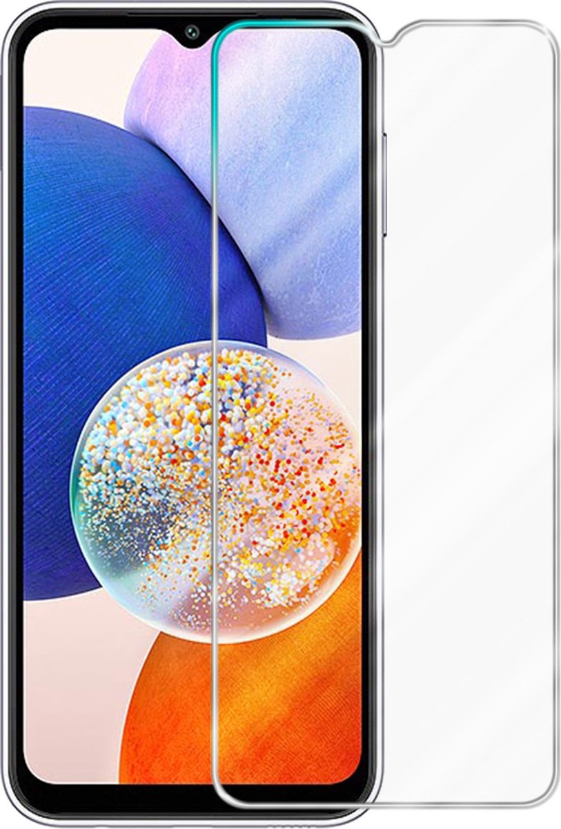 Cadorabo Screenprotector geschikt voor Samsung A14 4G / 5G / M14 - Pantser film Beschermende film in KRISTALHELDER Geharde (Tempered) display beschermglas in 9H hardheid met 3D Touch