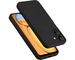Cadorabo Hoesje geschikt voor Xiaomi Redmi 13C in LIQUID ZWART - Beschermhoes gemaakt van flexibel TPU silicone Case Cover