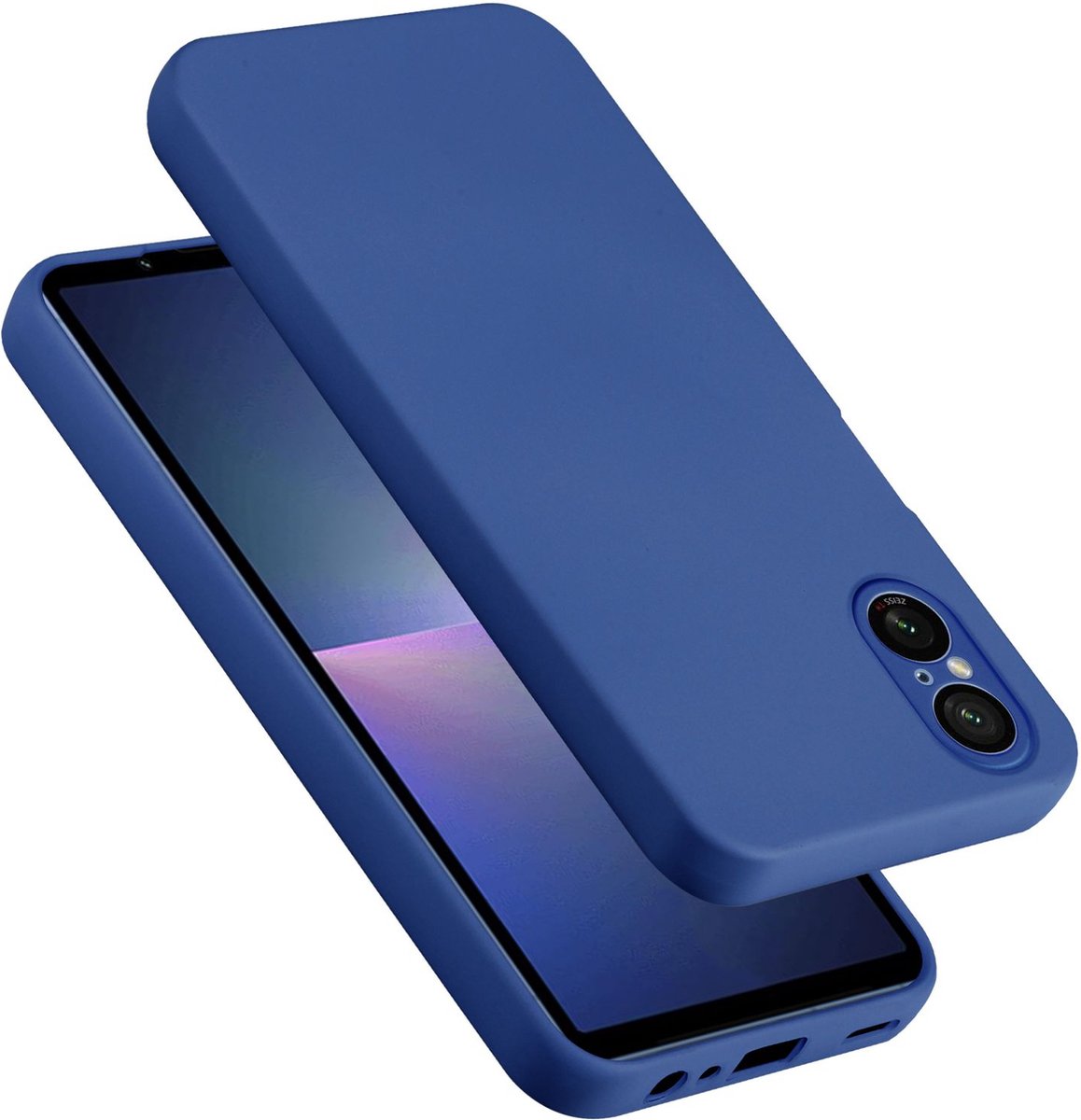 Cadorabo Hoesje geschikt voor Sony Xperia 5 V in LIQUID BLAUW - Beschermhoes gemaakt van flexibel TPU silicone Case Cover