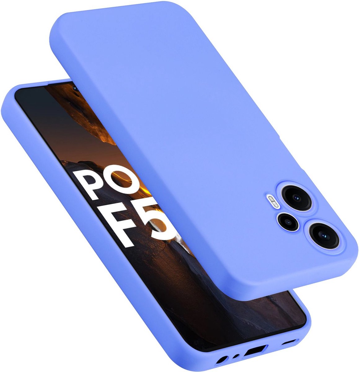 Cadorabo Hoesje geschikt voor Xiaomi Poco F5 in LIQUID LICHT PAARS - Beschermhoes gemaakt van flexibel TPU silicone Case Cover