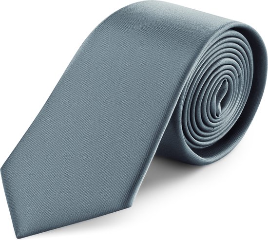 Cravate en satin gris fumée - 8 cm