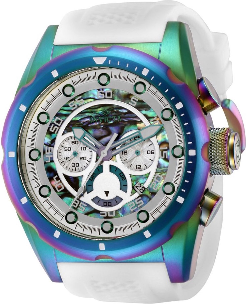 Invicta Speedway 41561 Heren Horloge - Waterdicht - Analoog - Quartz Uurwerk - Roestvrij Staal met Multicolor Wijzerplaat - 50mm