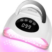 EVERFUZE - Nageldroger - Nagellak Droger - Nagellamp - Gel Nagels - Manicure - 320W - 72 UV / LED Lampen - Timer - Roze - Handvat - Handsfree