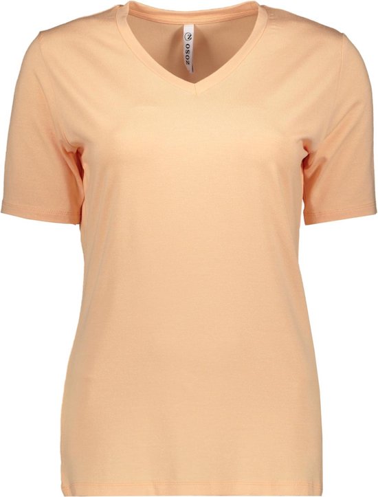 Zoso T-shirt Peggy T Shirt With Spray Print 242 1020 Apricot Dames Maat - S