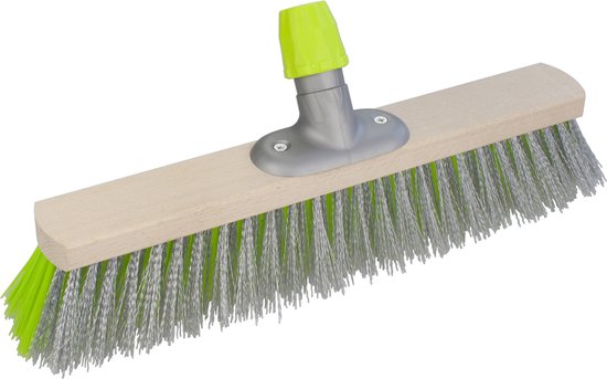 Buemag Bezem buiten - met telescoopsteel - staaldraad/elaston - 40 cm - groen/grijs - straatbezem van Buemag — afbeelding 3