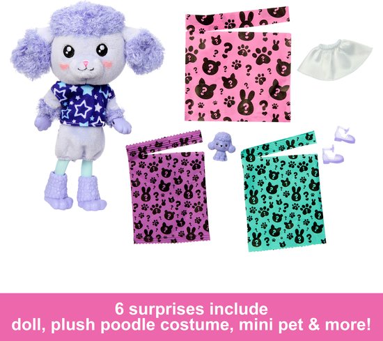 Barbie Cutie Reveal - Paarse Lama - Minipop - Barbiepop van Barbie — afbeelding 5