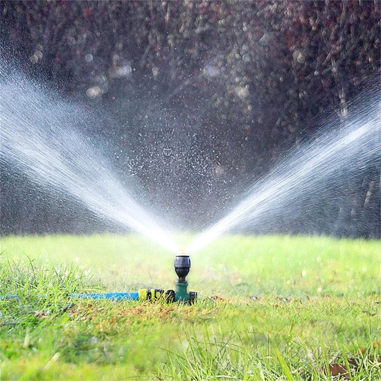 Diivoo Mini Turbo Oszillierender Rasensprenger 16 Düsen, Gartensprinkler mit Schnellanschluss