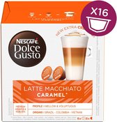 Bol.com Nescafé Dolce Gusto koffiecapsules Latte Macchiato Caramel pak van 16 stuks - 8 kopjes aanbieding