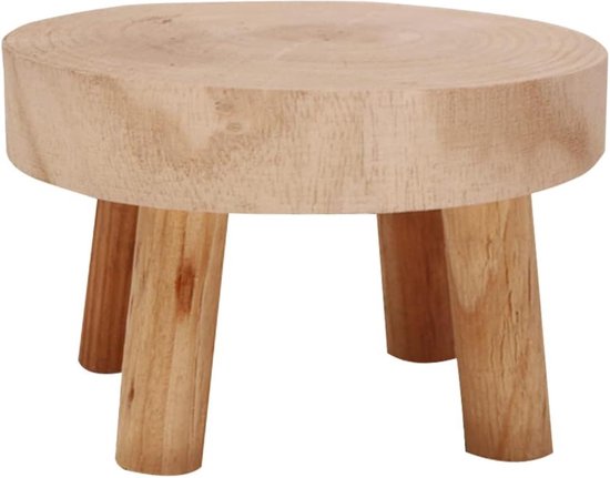 Yardwe 2 Stuks Hoge Plantenstandaard Voor Binnen Houten Kruk