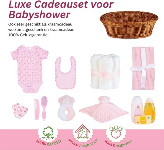 Kraammand - Geboortemand - Kraamcadeau Meisje - Roze van MikoKids — afbeelding 4