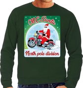 Foute Kersttrui / sweater - MC Santa North Pole division -  motorliefhebber / motorrijder / motor fan voor heren - kerstkleding / kerst outfit M (50)