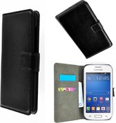 Samsung Galaxy S Duos S7562 Wallet Bookcase hoesje Zwart