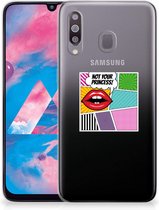Geschikt voor Samsung Galaxy M30 Silicone Back Cover Popart Princess
