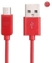 Micro USB Data & Oplader kabel voor Nokia, Sony Ericsson, Samsung, LG, BlackBerry en HTC Lengte: 1m (rood)