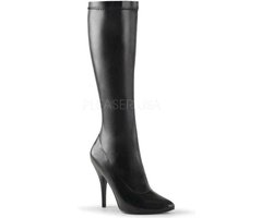 EU 40 = US 10 | SEDUCE-2000 | 5 Plain Stretch Knee Boot, Side Zip