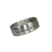 Bela Donaco Ring Custom made – met uw tekst – Geborsteld Sterling Zilver