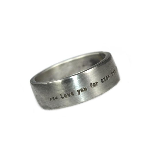 Bela Donaco Ring sur mesure - avec votre texte - brossé Argent sterling |  bol.com