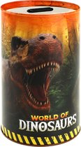 Toi-toys Spaarpot World Of Dinosaurs 15 X 10 Cm Bruin/oranje