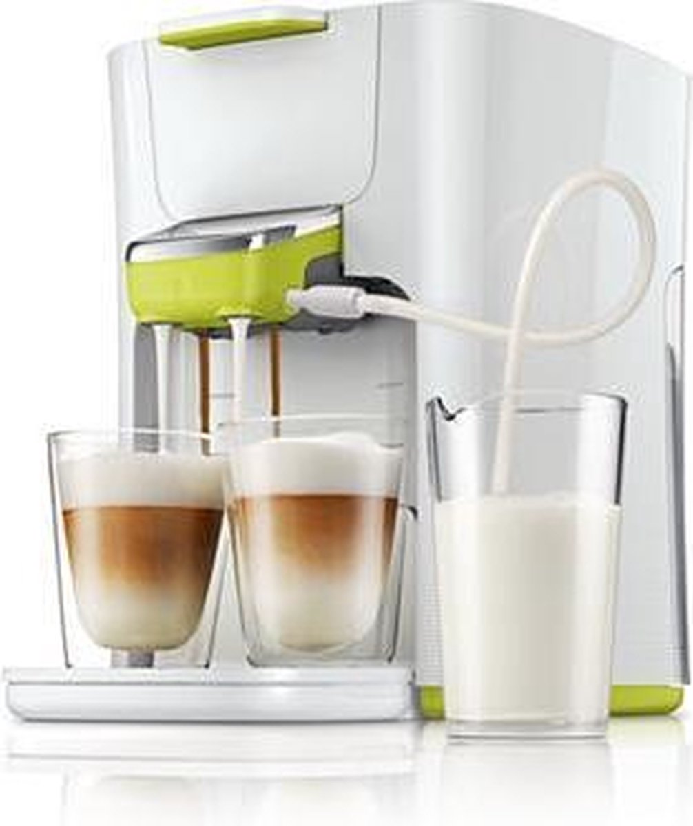 Philips Senseo Latte Duo HD7856/10 Koffiepadapparaat Limoengeel/wit
