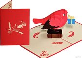 Cartes pop-up Popcards - Vogel Sparrow avec cadeau d'anniversaire Carte de voeux pop-up de félicitations