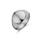 New Bling Zilveren Zegel Ring 9NB 0273 50 - Maat 50 - 13 x 21,3 mm - Zilverkleurig