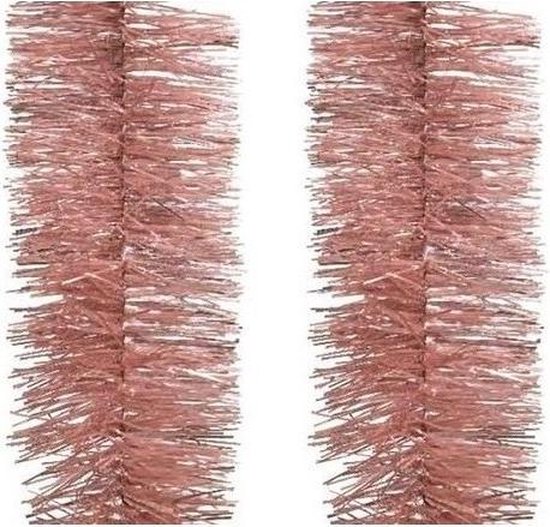 Overwegen Democratie fluweel 2x Kerstslinger roze 270 cm - Guirlande folie lametta - Roze kerstboom  versieringen | bol.com