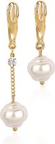 LGT Jewels Vergulde Dames Oorhangers met Dubbele Lengte