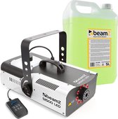 Rookmachine - BeamZ S1500LED met gekleurde LED's en 5L rookvloeistof - 1500W