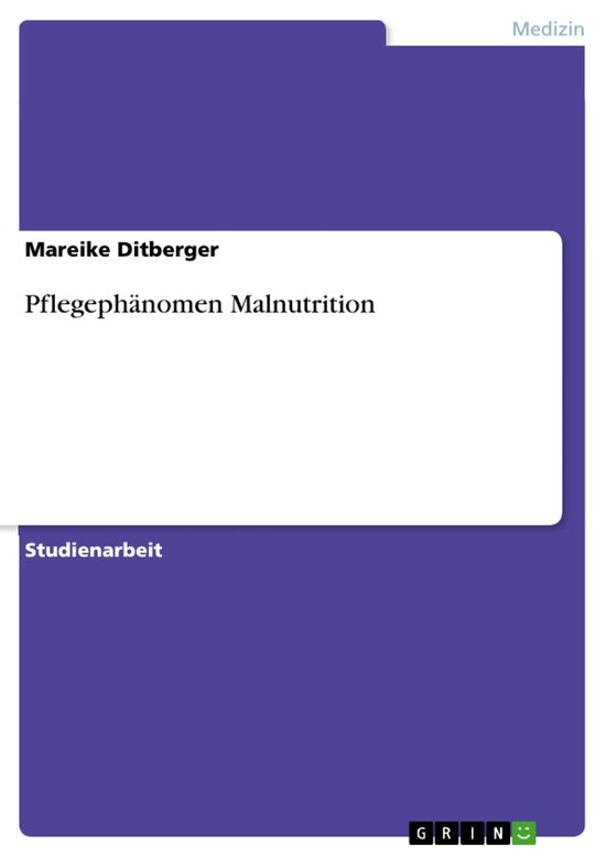 Pflegephänomen Malnutrition - cover