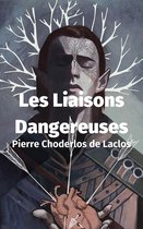Boekomslag van 'Les Liaisons Dangereuses' met een elfachtig figuur en pijlen die een hart doorboren.