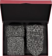 Homepads sokken wol - zwart (in cadeauverpakking) -  Maat: 35-38