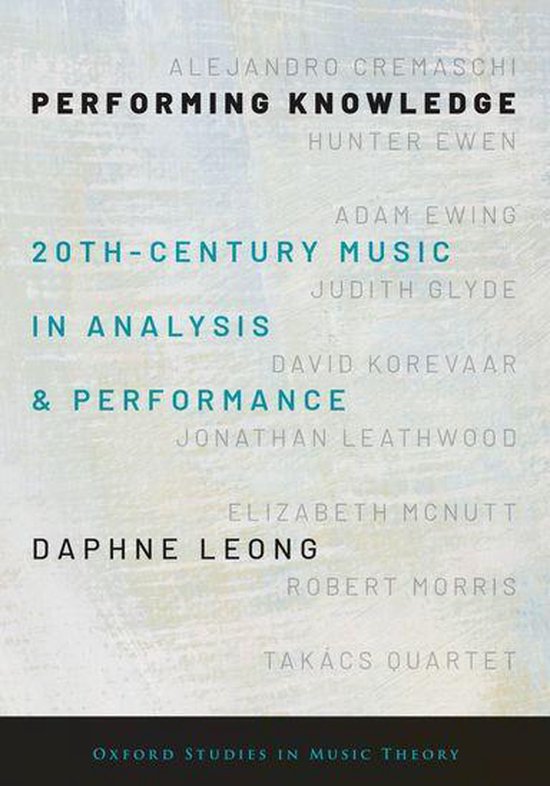 Oxford Studies in Music Theory - Performing Knowledge - cover