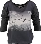 Catwalk junkie shirt 3/4 mouw materiaalmix - Maat XS