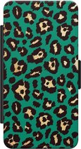 Samsung Galaxy S5 (Plus)/ Neo flipcase - Luipaard groen
