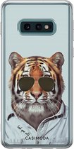 Samsung S10e hoesje siliconen - Tijger wild | Samsung Galaxy S10e case | blauw | TPU backcover transparant