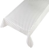 Tafelzeil Dots Wit 400 x 140 cm - Beschikbaar in 11 maten - Geleverd in een koker