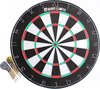 Afbeelding van het spelletje Masterdarts Dartbord - 45 cm - dubbelzijdig - hout - met 6 darts