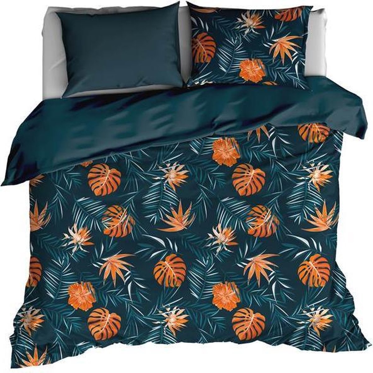 De Witte Lietaer Dekbedovertrek Satijn Bird of Paradise - Tweepersoons - 200 x 200/220 cm - Groen