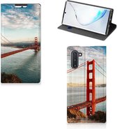 Geschikt voor Samsung Galaxy Note 10 Book Cover Golden Gate Bridge