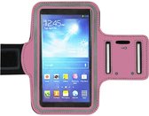 ADEL Sportarmband 6.3 Inch Microfiber Hoesje Geschikt voor LG V40 ThinQ/ Nexus 5(X)/ V30 - Roze