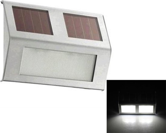 2 LEDs zonne-energie licht sensor Control IP44 waterdicht LED wand lamp  buiten patio... | bol.com