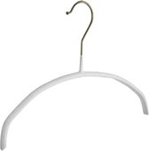 De Kledinghanger Gigant - 50 x Blouse / shirthanger metaal met witte anti-slip coating, 30 cm