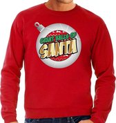 Foute Kersttrui / sweater - Great balls of Santa rood voor heren - kerstkleding / kerst outfit XL (54)