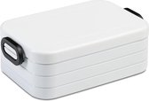 Mepal  - Lunchbox Take a Break midi – Geschikt voor 4 boterhammen – wit – Lunchbox voor volwassenen