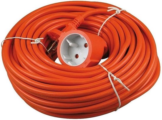 Revolutionair Zeug buis Verlengsnoer/kabel oranje 20 meter binnen/buiten | bol.com