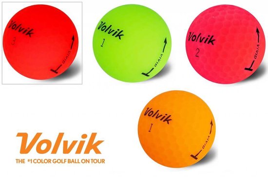 Volvik Vivid Golfballen - Dozijn / 12 stuks - Rood — afbeelding 4