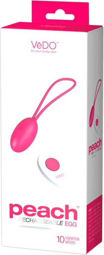 Vedo Peach Siliconen Vibratie Ei met Afstandsbediening en Accu voor Sterke... | bol Vedo Peach Siliconen Vibratie Ei met Afstandsbediening en Accu voor Sterke... | bol