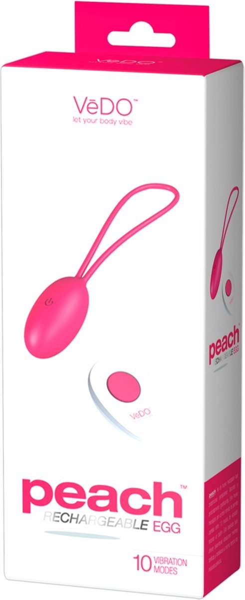 Vedo  Peach Siliconen Vibratie Ei met Afstandsbediening en Accu voor  Sterke... | bol