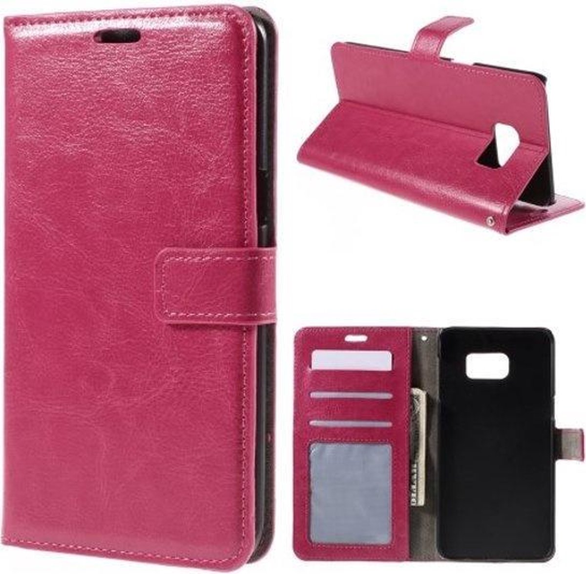 Cyclone wallet case hoesje Samsung Galaxy S7 roze